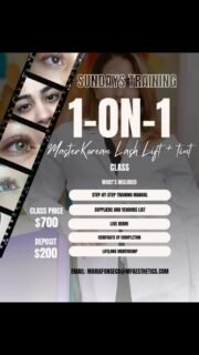 🌟 Want to master the art of Korean Lash Lift? This is the perfect one-on-one training class designed just for YOU! 🌟
In this exclusive session, you’ll get all the attention you need to elevate your skills. Work directly on a live model using the latest techniques — upgrade from a regular lash lift to a stunning Korean Lash Lift that your clients will love! 💫
What you’ll get:
✨ Personalized one-on-one coaching
✨ Hands-on experience with live models
✨ Latest Korean Lash Lift techniques
✨ Certification upon completion
✨ Confidence to transform your clients’ lashes
👩🏻🏫 Sunday Training!
Sunday training is only for you — you get to pick which Sunday works best for you, based on availability!
A little about me:
Hi! I’m Maria Fonseca, cofounder and CEO of MF Aesthetics. I’ve been specializing in lash lifts for 9 years, and it’s truly been a game changer for my business. Now, I want to share all my knowledge with you so you can level up your skills and grow your business!
Don’t miss out — spaces are limited! email 📧 mariafonseca@mfaesthetics.com to reserve your spot. Let’s make magic happen together! ✨
#LashLift #KoreanLashLift #LashTraining #BeautyEducation #koranlashlifting